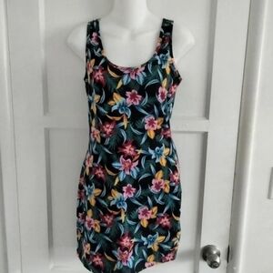 LC Waikiki NWT Women's Floral Tropical Bodycon Sleeveless Dress US Size Small